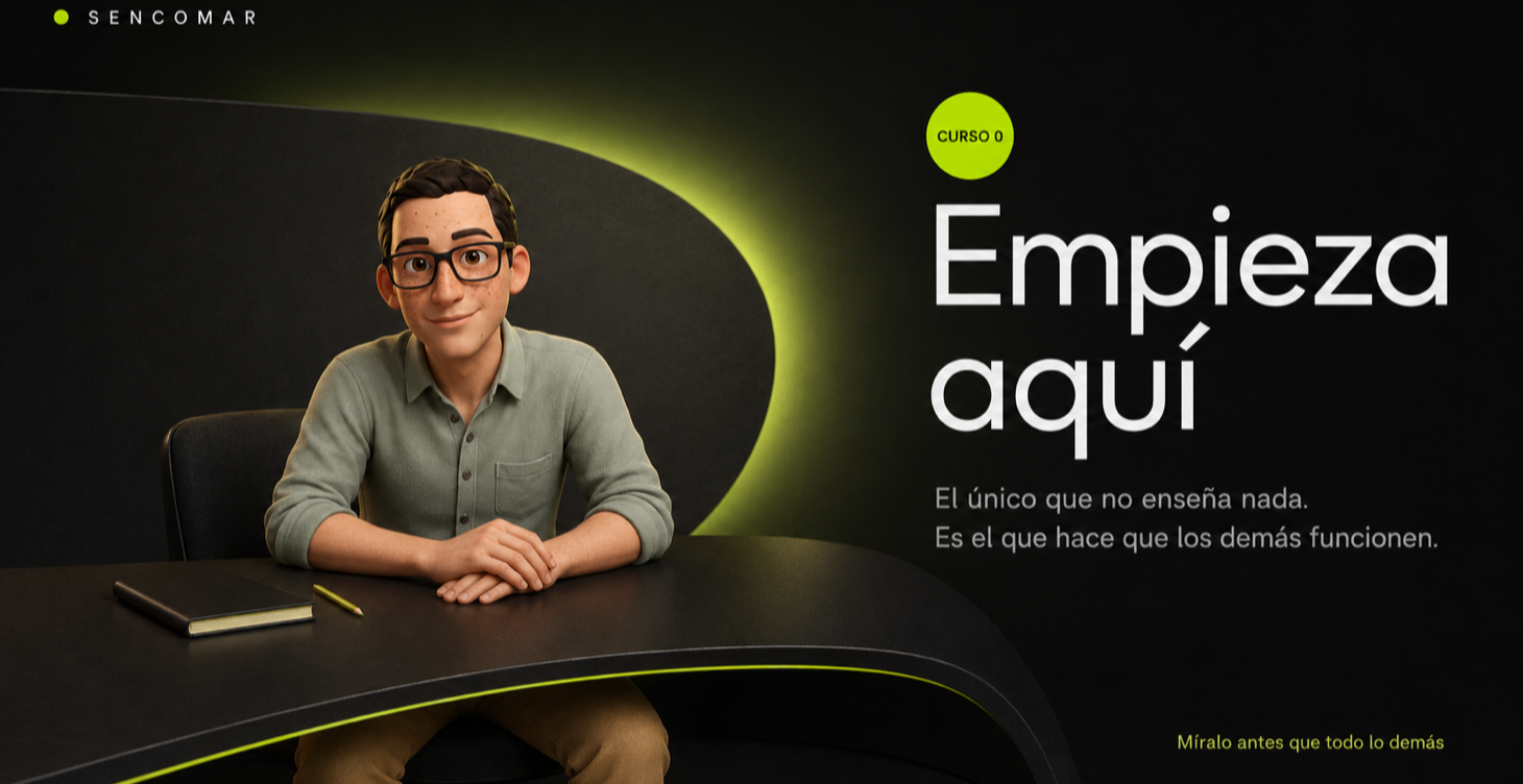 Portada real del curso cero Empieza aquí de SENCOMAR