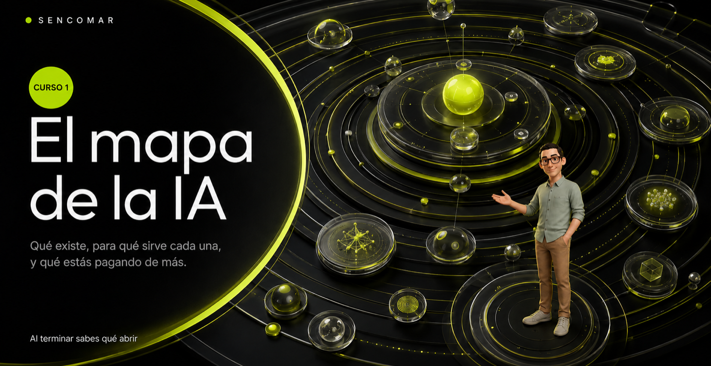 Portada real del curso uno El mapa de la IA de SENCOMAR