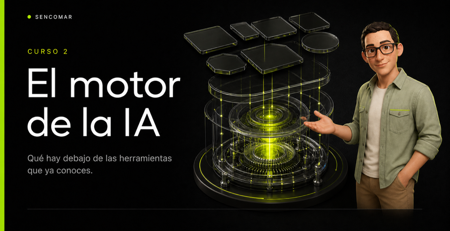 Portada real del curso dos El motor de la IA de SENCOMAR